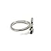 HuaYang Lady Girl Attractive Alloy Double Arrow Ring Finger Rings Xmas Gift(Silver)