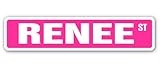 RENEE Street Sign name kids childrens room door bedroom girls boys gift