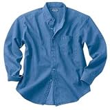 Long Sleeve Light Wash Denim Shirt