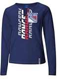 Reebok New York Rangers Women's Astronomy Split Neck Long Sleeve Shirt - New York Rangers Large