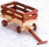 Dollhouse Miniature Red Wood Wagon