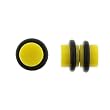 No Piercing Required - High Quality Yellow Acrylic Fake Plugs - Imitation 4G with "O" Rings- Very Strong Magnets - Sold as a Pair