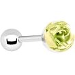 Floating Rose Barbell Tongue Ring