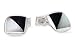 Sterling Silver Mother of Pearl and Onyx Cufflinks