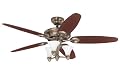 Hunter 21642 52-Inch Coffee House Fan Brushed Bronze with 5 Dark Cherry/Chocolate Blades