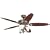 Hunter 21642 52-Inch Coffee House Fan with Five Dark Cherry/Chocolate Blades, Brushed Bronze