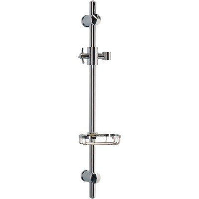PULSE Showerspas 1010 Adjustable Slide Bar For Handshower with Wire Soap Basket