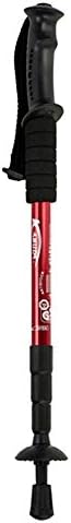 HDFREE®Adjustable Trekking Walking Hiking Sticks Poles Alpenstock (Red)