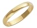 9ct Yellow Gold Ladies 3mm Heavy D-Shape Wedding Ring