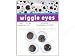 Wiggle Eyes Round 20mm Black 8 pc