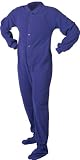 Big Feet Pajama Co. Purple (206) Micro-polar Fleece Adult Footed Pajamas with Drop Seat