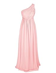 Ruched Empire   Waistline Chiffon One Shoulder Evening Dress/Bridesmaid Dress/Prom Dress 