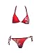 Guess Red/Teal Halter Side Tie Bikini