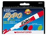 MARKER SET EXPO DRYERASE BULL 4 CLR