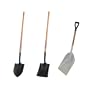 Midwest MWC-0003 3-Piece Homeowner's Shovel Kit With Round Point Shovel, Square Point Shovel & Scoop Shovel