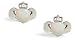 14K White Gold Genuine Heart Opal and Diamond Celtic Claddagh Earrings