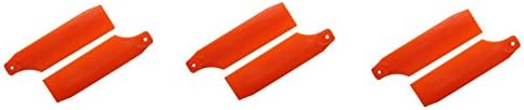 KBDD Neon Orange 61mm Tail Rotor Blades - 450 Sized Trex 450 Blade 450 X #4019