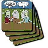 Rich Diesslins Funny General Cartoons - Halloween - Zombies are Invited to Michael Jacksons Party - Coasters