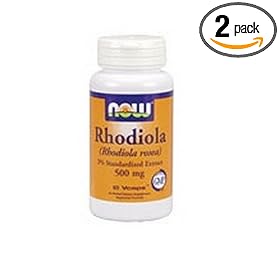 NOW Foods Rhodiola Rhodiola Rosea, 60 Capsules / 500mg (Pack of 2): Health &amp; Personal Care