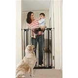 Dream Baby Swinging Security Gate with Extensions- Black(Tall)