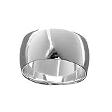 Sterling Silver 10mm Curved Band Ring - Size 9