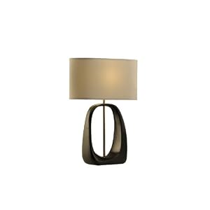Nova Lighting 10931 Ode Standing Table Lamp, Dark Brown Wood and Polished Nickel with... by Nova Lighting