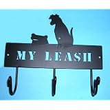 Dog pet leash metal WALL storage RACK hooks puppy peg