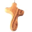 Comfort Cross - Olive wood - Holding Cross with hook ( 2 inches - 5 cm ) - Pendant or Rosary Cross