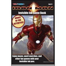 Marvel Iron Man Invisible Ink Game Book by Lee Publications