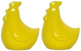 Stoneware Pottery Yellow Chickens Salt and Pepper Shakers 3.25"H 2 Sets of 2