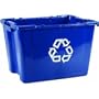 Rubbermaid(R) Computer Paper Collection "We Recycle" Container, 12 1/2 Gallons, 13 1/2-Inch H by 20-Inch W by 15-Inch D, Blue