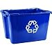 Rubbermaid(R) Computer Paper Collection "We Recycle" Container, 12 1/2 Gallons, 13 1/2-Inch H by 20-Inch W by 15-Inch D, Blue