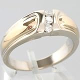 14k White & Yellow Gold Mens .24 CTW Diamond Ring