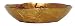 Gold and Red Glass Small Bowl with Leaf Design 7.25"D