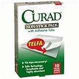 Curad Telfa Non-Stick Pads With Adhesive, 2 In. X 3 In. - 10 ea
