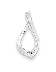 14k White Gold Fits up to 4mm Omega/6mm Reversible, Omega Slide