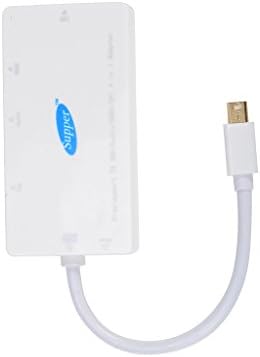 Supper 3in1 Mini DisplayPort to HDMI/ DVI/VGA +audio + power adapter Converter for Mac Book, iMac, Mac Book Air, Mac Book Pro, and Mac mini-Square Shape