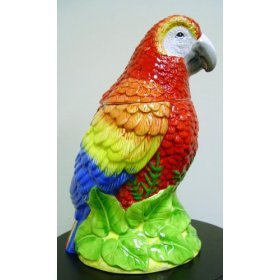 Parrot Macaw Kitchen Cookie Jar Tropical Theme by A.S.A.R.