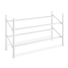 Whitmor 6023-210 Expandable and Stackable Shoe Rack, White