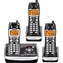 GE 25942EE3 5.8GHz Three Cordless Handset Phone System with Caller ID and Digital Answering System - Black