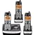 GE 25942EE3 5.8GHz Three Cordless Handset Phone System with Caller ID and Digital Answering System - Black