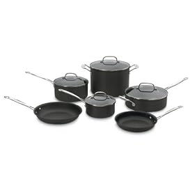 �N�C�W�i�[�g �m���X�e�B�b�N �t���C�p�� ��@10�_�Z�b�g Cuisinart Chef's Classic Nonstick Hard-Anodized 10-Piece Cookware Set 66-10
