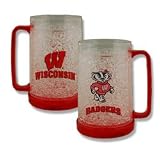 Wisconsin Badgers Freezer Mugs - 16 oz. Liquid Crystal