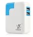 iXCC 24W 4.8A Dual USB Smart Travel Wall Charger for Smartphones and Tablets - White