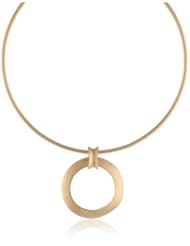 T Tahari "Essentials" Concave Pendant Necklace, 17"