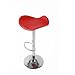 ITALMODERN Fabia Adjustable Barstool, Red