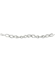 Sterling Silver Silver Bracelet Bracelet 9" Ss Fashion Link Bracelet Rectangul