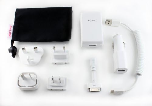 Salom uTraveller2 premium travel kit - world-wide USB charging solution (white)