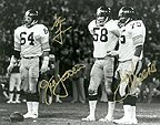 Steve Furness, Joe Greene And Jack Lambert Autographed 8x10 B&W Photo (Unframed)