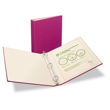 Recyclable Ring Binder With EZ-Turn Rings, 1 Capacity, Red